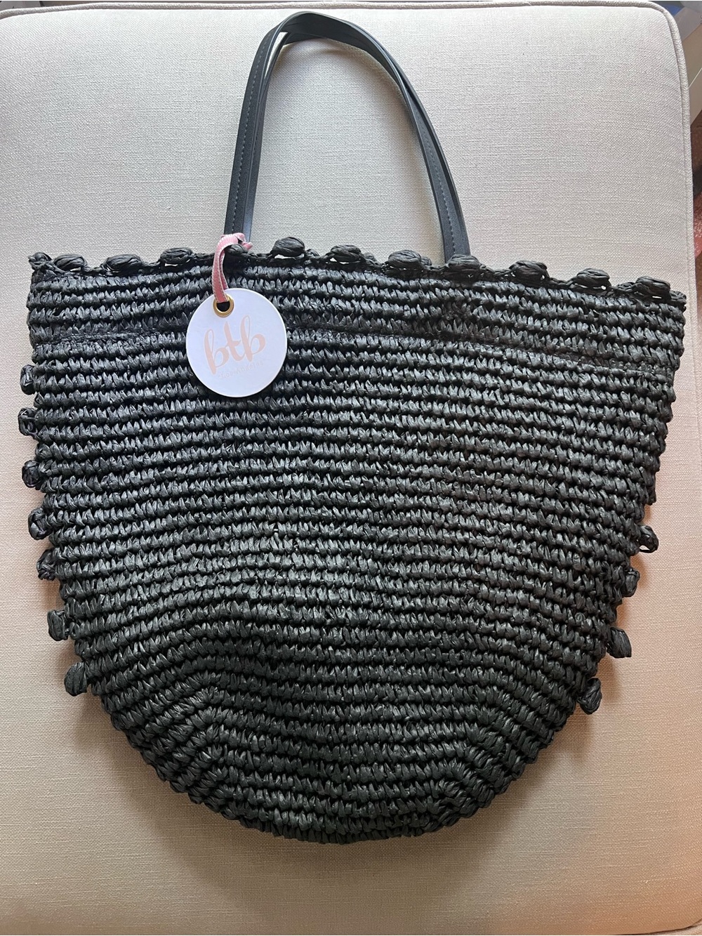 btb Los Angeles Leah Straw Tote - Picture 4 of 10